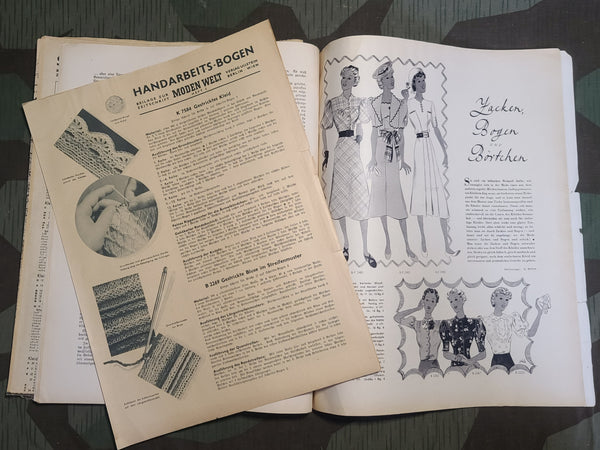 Neue Modern Welt June 1937 Fashion Magazine with Patterns