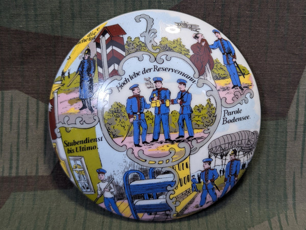 Reproduction Hoch Lebe der Reservemann Porcelain Keepsake Box