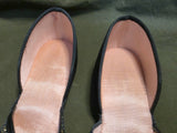 Gold & Black Peep Toe Shoes Wedge Sandals NOS in Box (~Size 6)