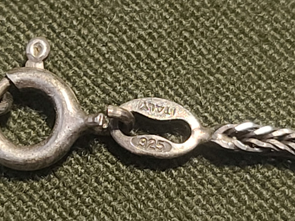 Sterling Silver Marcasite Necklace 925 Italy