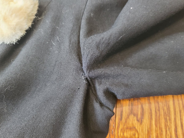 German Black Dress with Fur Trim <br> (B-34" W-29.5" H-38")