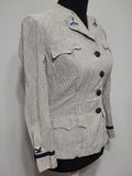 US Navy WAVES Supply Officer's Seersucker Jacket <br> (36" Bust)
