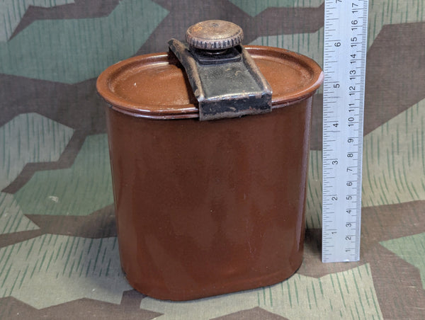 Brown Enamel Container