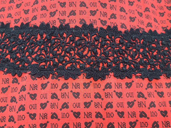 Heart Novelty Print French Oui Non Dress <br> (B-36" W-29" H-37")