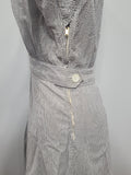 WAVES Seersucker Work Dress <br> (B-36" W-25" H-30")