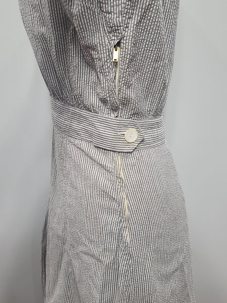 WAVES Seersucker Work Dress <br> (B-36" W-25" H-30")