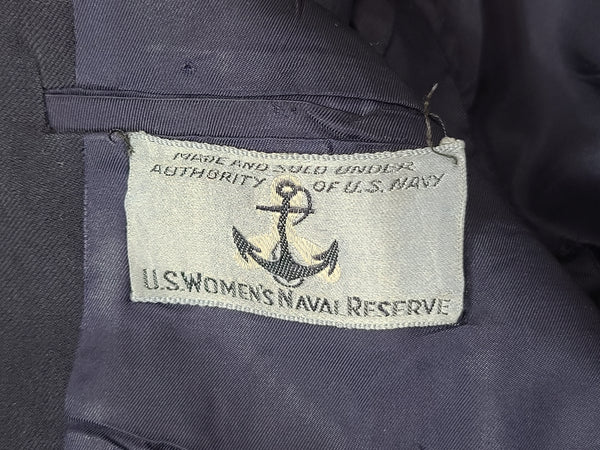 Navy WAVES Uniform Set: Jacket and Skirt <br> (B-34.5" W-24" H-33")