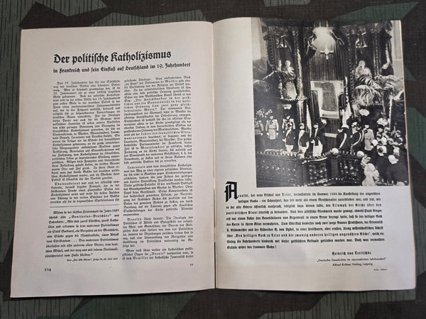 Der Schulungsbrief NSDAP Magazine August 1937 Church & State