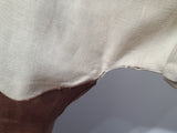 Brown and Tan Colorblock Linen Dress <br> (B-36" W-26.5" H-37")