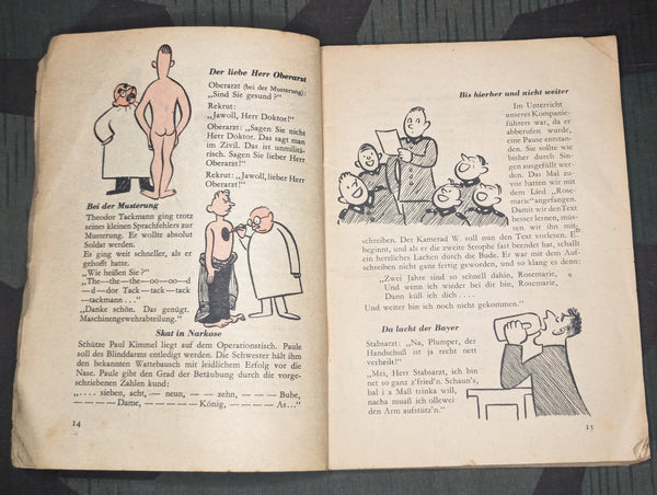 Hier Lacht Der Soldat Soldiers Humor Jokes and Sketch Book AS-IS