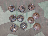 Brown Buttons 13mm (Lot of 10)