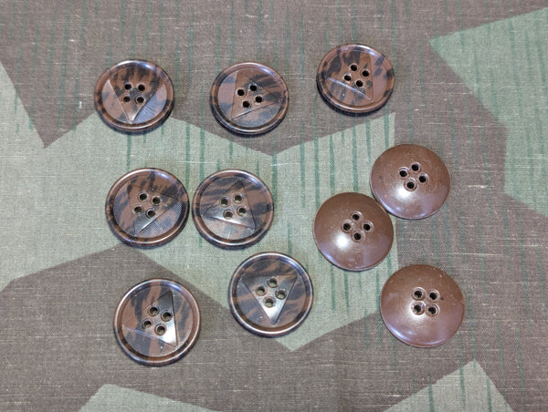 Brown Buttons 13mm (Lot of 10)