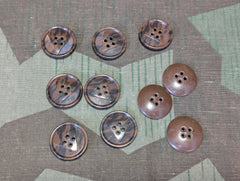 Brown Buttons 13mm (Lot of 10)