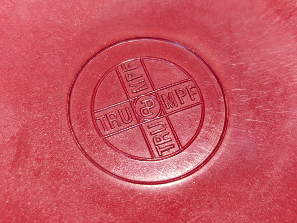 Red Trumpf Butter Dish with Glass Liner