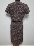 Black and Brown Print Dress and Short Sleeve Top <br> (B-38" W-30" H-36")