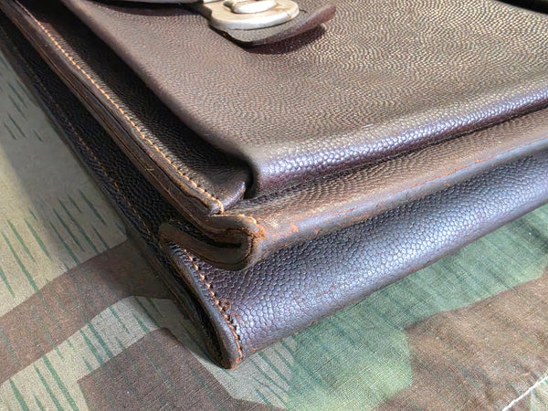 Pre War German Pebbled Leather Briefcase