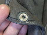 Gray Leather "Officer's" Gloves Size 8 1/2
