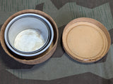 Collapsible German Aluminum Cup w Paper Container