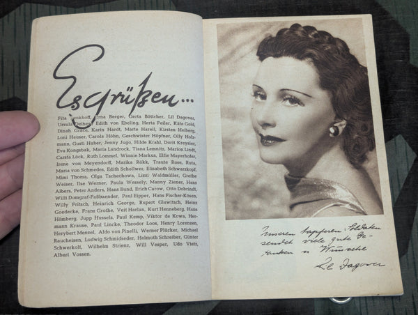 1944 Künstler Grüßen Soldaten Artists Greet Soldiers