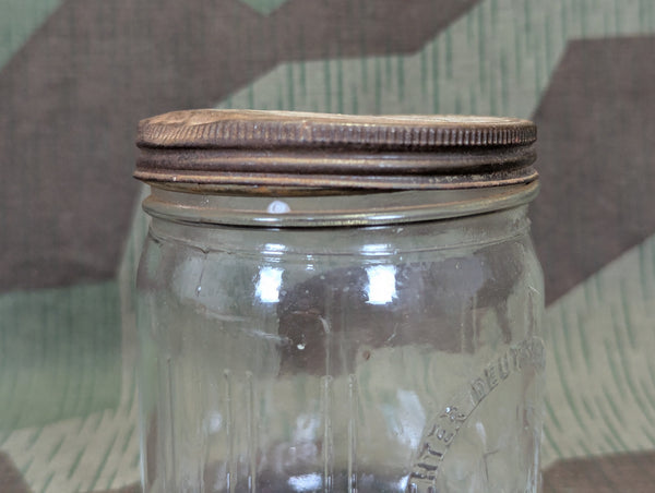 Deutscher Imker Glass Honey Jar Embossed Steel Lid