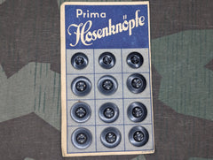 Prima Hosenknöpfe 12 Trouser Buttons on Card