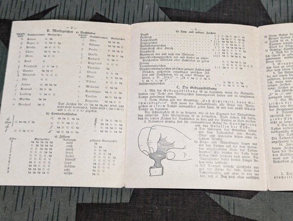 Ausbildungstafeln Nachrichtenwesen Morse Code Pamphlet