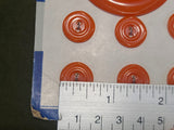 Orange Buttons and Belt Buckle Set