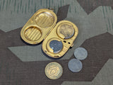 Spring Loaded Double Reichsmark Coin Holder with 5 Coins