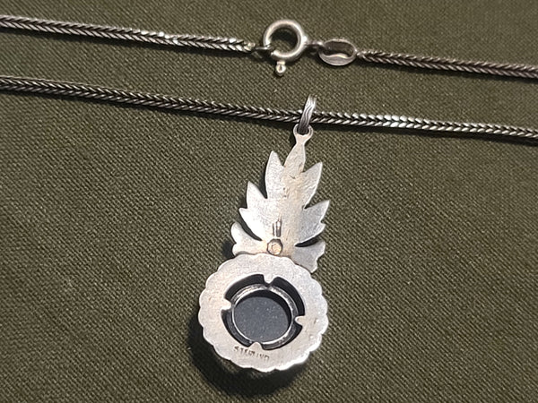 Sterling Silver Marcasite Necklace 925 Italy