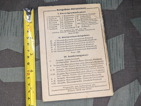 Original German-Russian Dictionary w/ Pictures