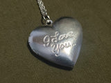 "I Love You" Heart Locket Necklace