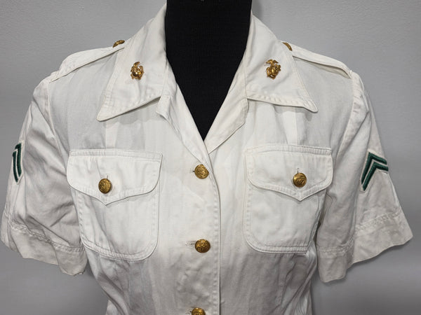 USMCWR Women's Marine Corps White Summer Jacket <br> (37" Bust)