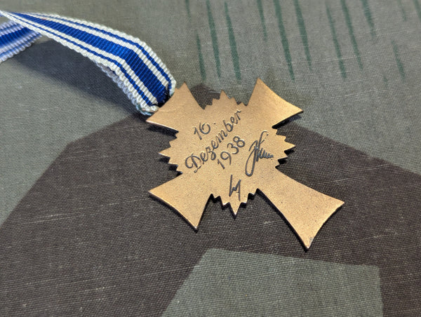 Mother's Cross in Bronze with Original Ribbon