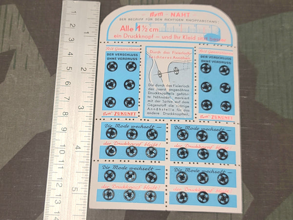 Prym Zukunft Snaps on Card