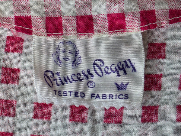 Red and White Gingham Dress <br> (B-41" W-32" H-40")