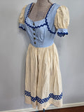 German Light Blue Dirndl and Apron <br> (B-34" W-25.5")
