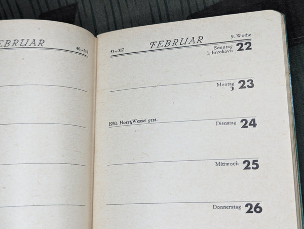 Taschen Merkbuch Pocket Calendar from 1942