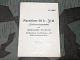 Original K98 Zf41 Scope Manual D 136/1 1942