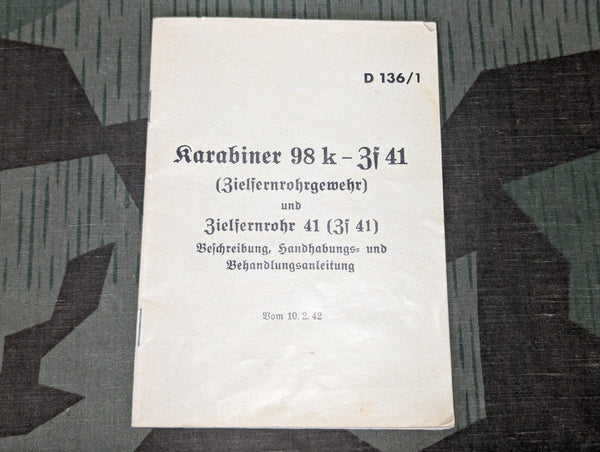 Original K98 Zf41 Scope Manual D 136/1 1942