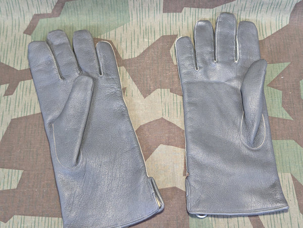 German Insulated Gray Leather Gloves 9 1/2