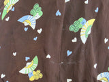 Cold Rayon Lady and Fan Novelty Print Dress <br> (B-36" W-27" H-35")