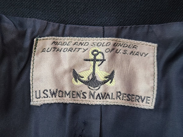 Navy WAVES Uniform: Jacket and Skirt <br> (B-38" W-31" H-42")