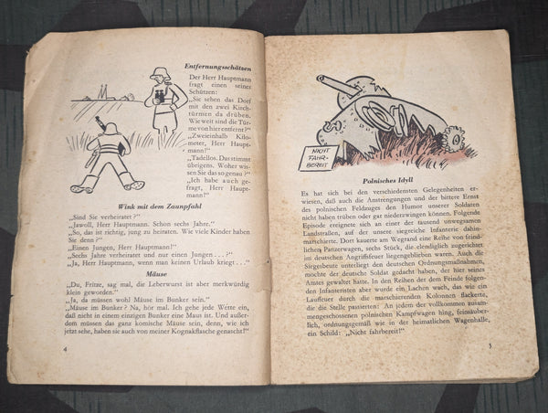Hier Lacht Der Soldat Soldiers Humor Jokes and Sketch Book AS-IS