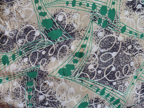 Green Print Peplum Blouse <br> (B-36" W-26")