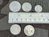 Lot of 5 Vichy French Francs Coins