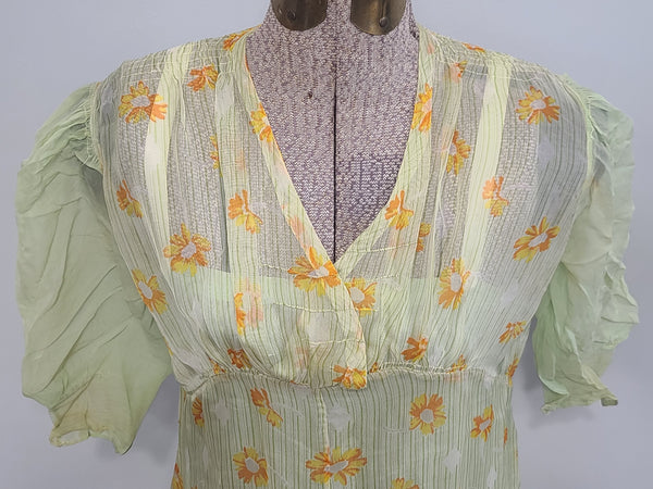 1920s Crepe Flapper Dress XXS <br> (31" Bust)