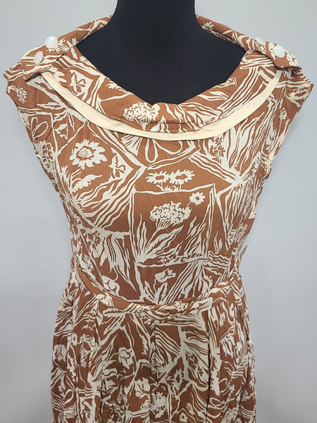 Harvest Print Dress <br> (B-36" W-30")