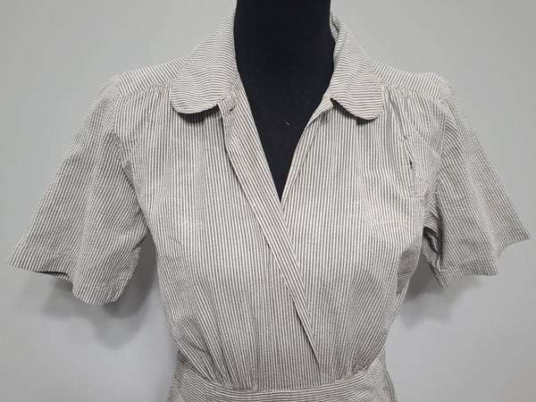 Navy WAVES Work Uniform Seersucker Dress <br> (B-38" W-29" H-37")