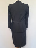 German Black Dress with Fur Trim <br> (B-34" W-29.5" H-38")