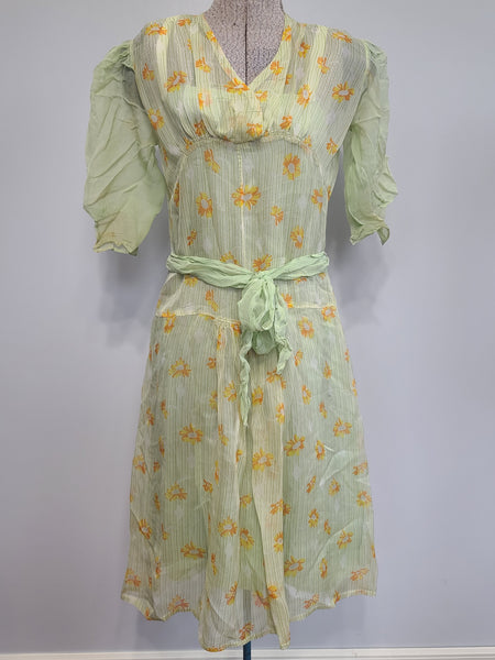 1920s Crepe Flapper Dress XXS <br> (31" Bust)
